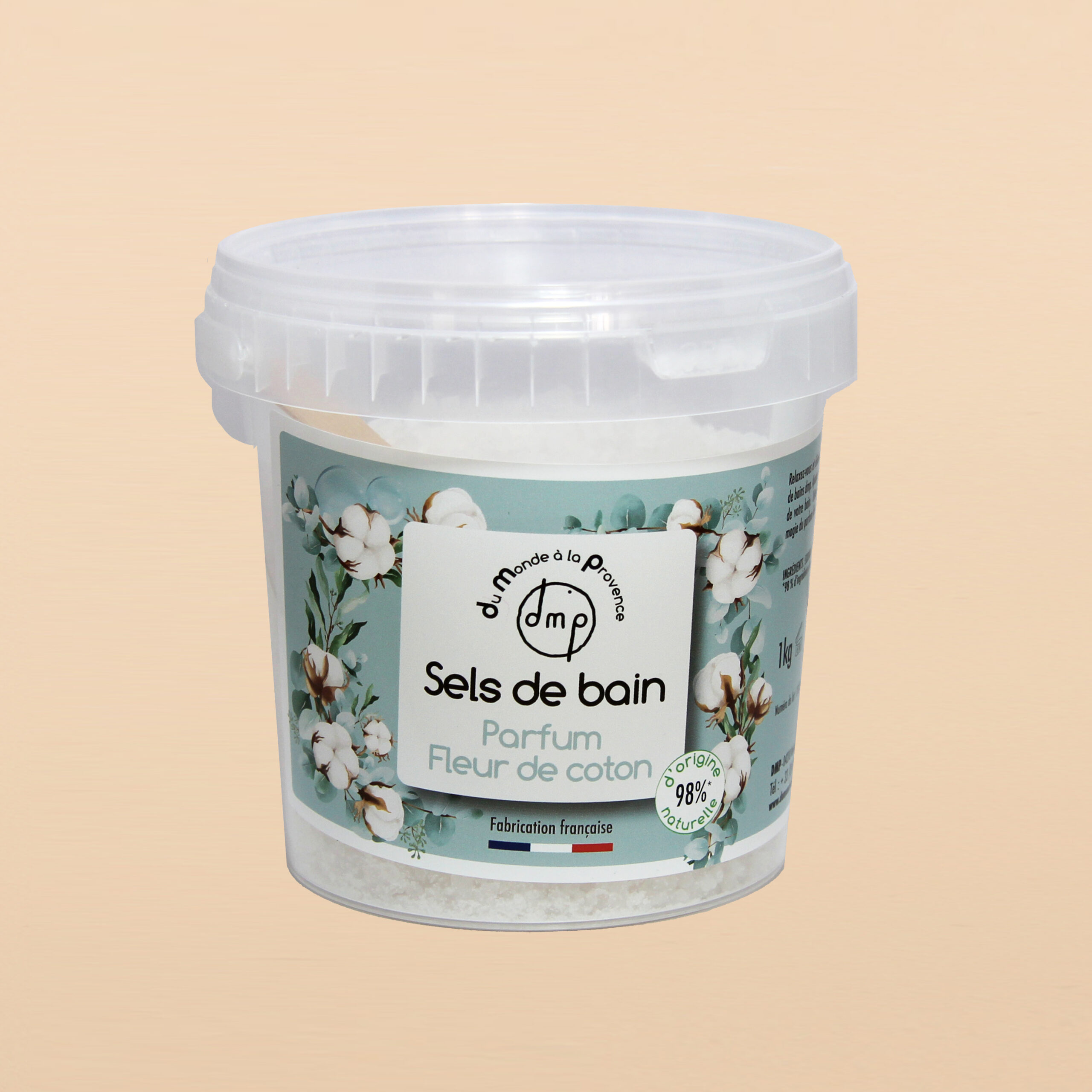 Sels de bain parfum Fleur de Coton - 1kg - Du Monde à la Provence